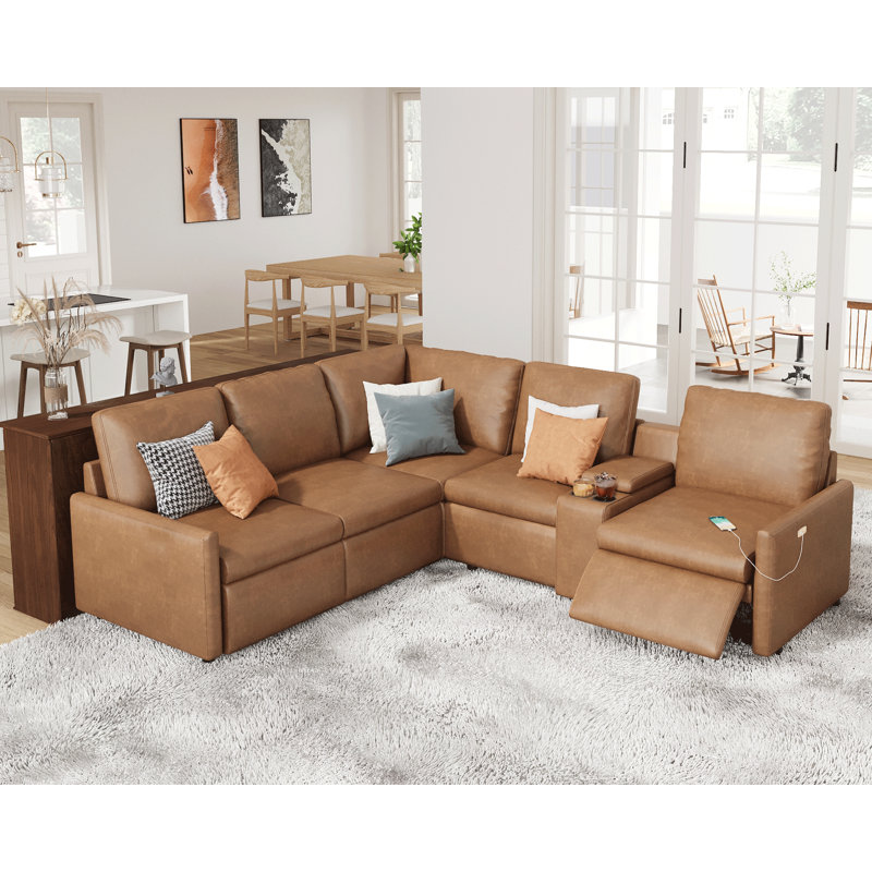 Modular reclining sectional sales